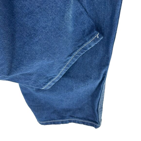 Carhartt Jeans Mens 42 x 32 Blue Flame Resistant Straight Work Utility Denim - Picture 12 of 16